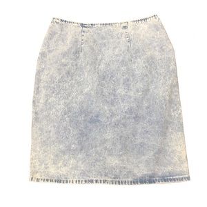 Vintage 90’s Acid Washed Denim Pencil Skirt Size 16